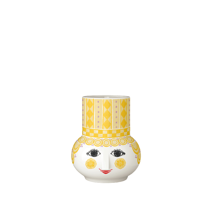 Bjørn Wiinblad Olga Candle Holder - Yellow, H: 3.5
