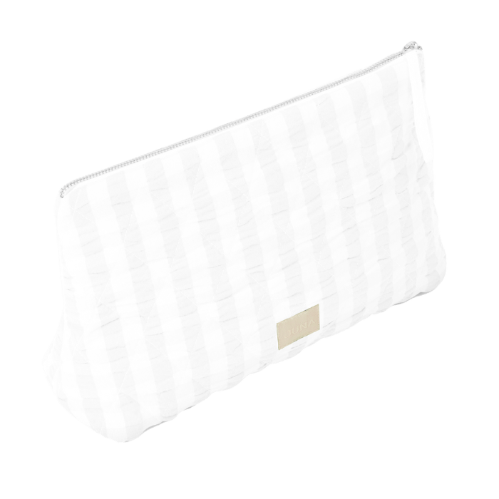 JUNA Bags - Karla Toiletry Bag, White/White, W: 11.8