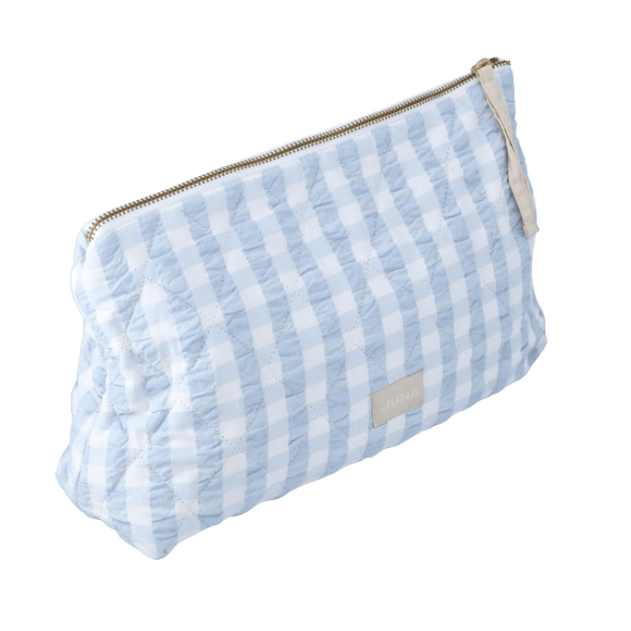 JUNA Bags - Karla Toiletry Bag, White/Light Blue, W: 11.8