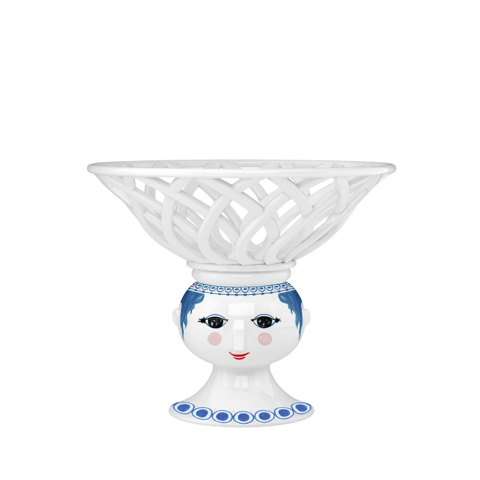 Bjørn Wiinblad Dora Fruit Bowl, Blue, Ø: 9.8