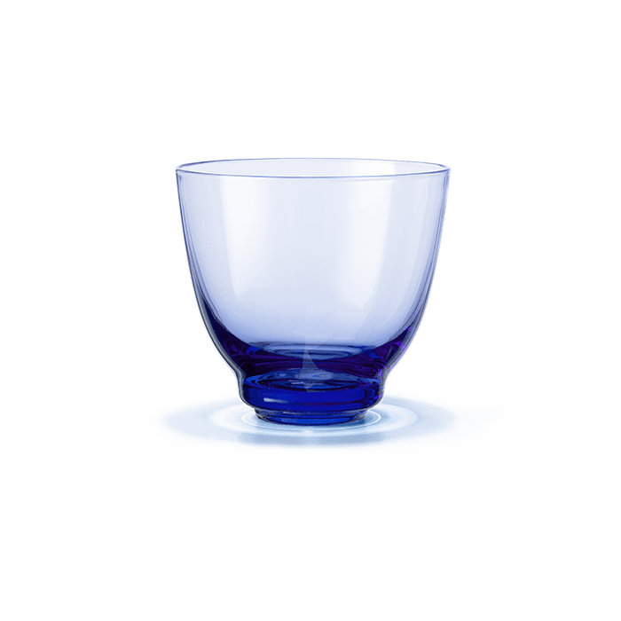 Holmegaard Flow - Tumbler, Dark Blue, V: 11.8 oz