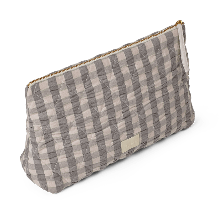 JUNA Bags - Karla Toiletry Bag, Grey/Birch, W: 11.8