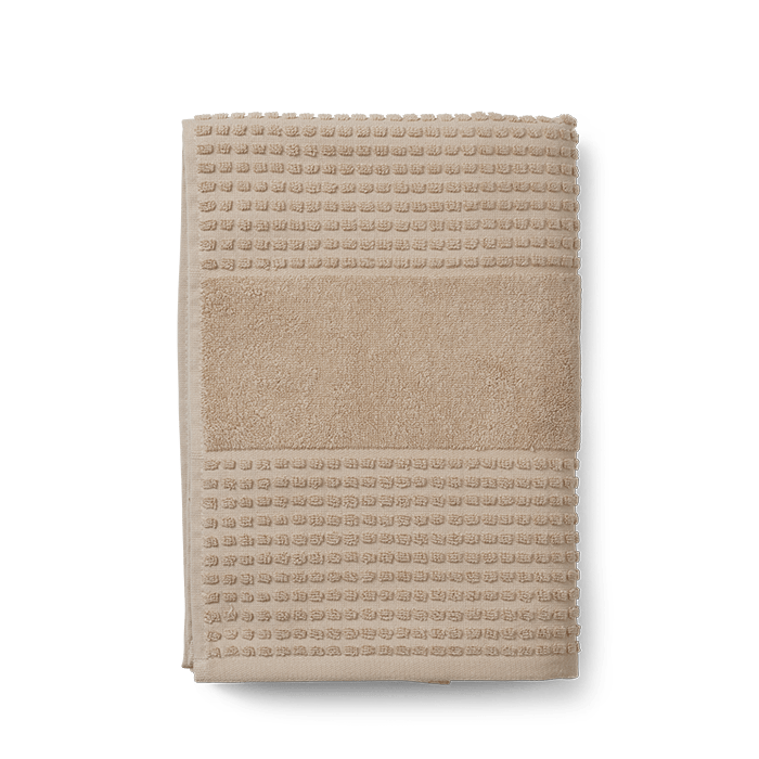 JUNA Check Towel - Bath Sheet, Sand, H: 70.9