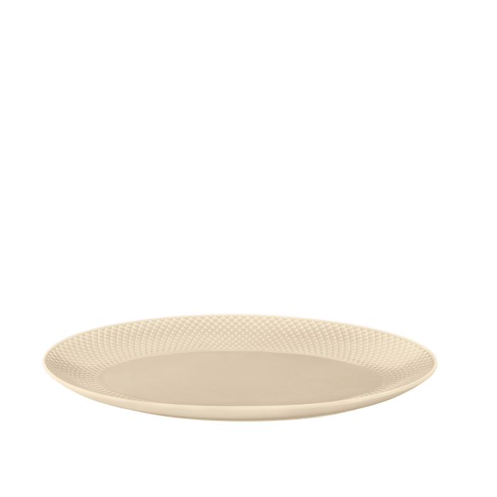 Lyngby Porcelæn Rhombe Earth Serveware - Oval Serving Dish, Marble, W: 13.8