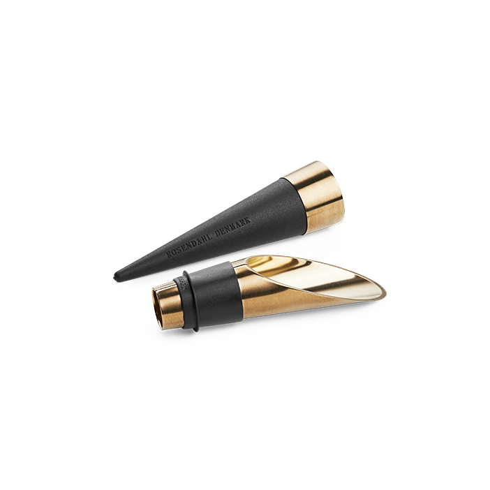 Rosendahl GC - Wine Stopper and Pourer, Black/Patinated Steel, 2 pcs.