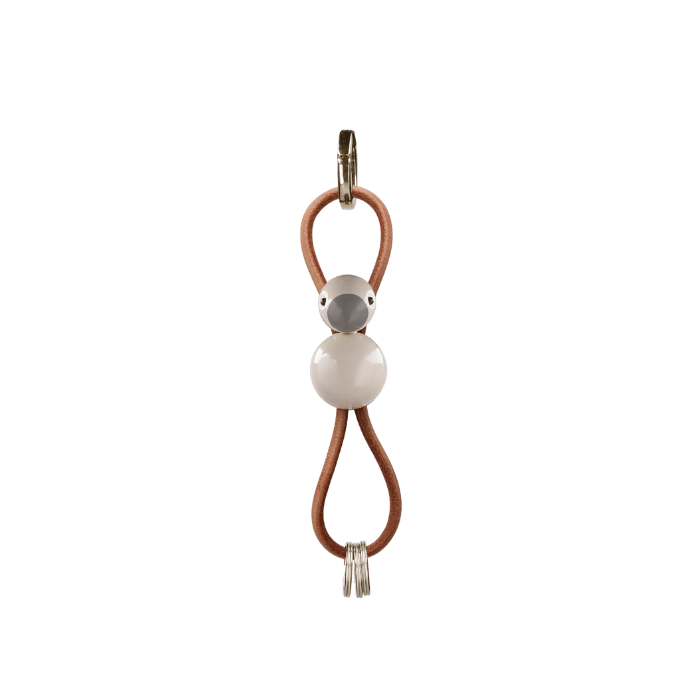 Kay Bojesen Bag Charms - Bird, Sand/Natural Leather
