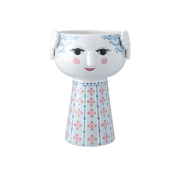 Bjørn Wiinblad Eva - Vase, Light Blue, H: 7.3