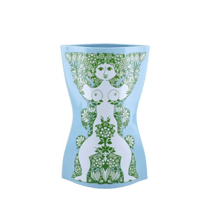 Bjørn Wiinblad Nina - Vase, Blue/Green, H: 11.2