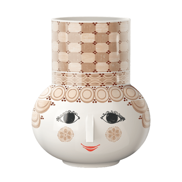 Bjørn Wiinblad Olga - Vase, Sand, H: 13.8