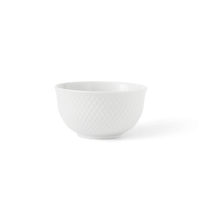 Lyngby Porcelain Rhombe Bowl - White, Ø: 4.3