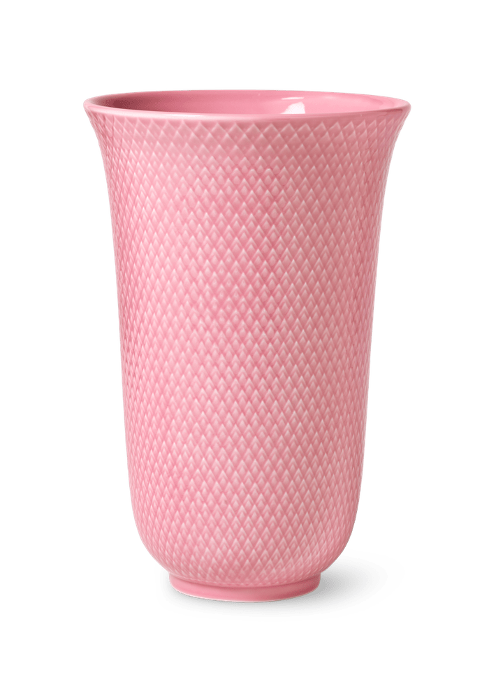 Lyngby Porcelain Rhombe Color Vases - Rose, H: 7.9