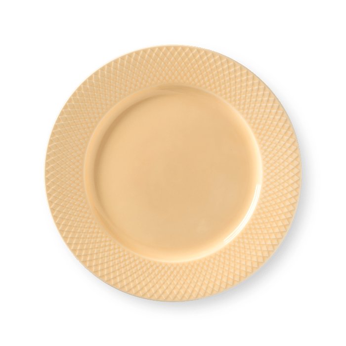 Lyngby Porcelæn Rhombe Color Dinner Plate - Dinner Plate, Sand, Ø: 10.6