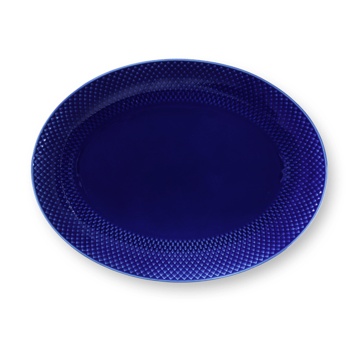 Lyngby Porcelæn Rhombe Color Serveware - Serving Dish, Dark Blue, W: 13.8