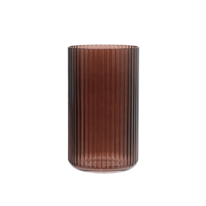 Lyngby Porcelain Glass Vases - Chocolate, H: 9.8