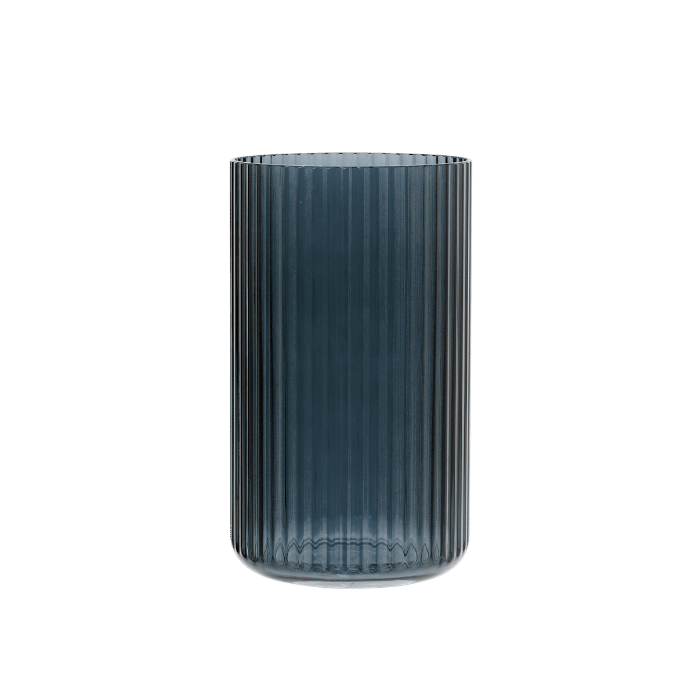 Lyngby Porcelain Glass Vases - Teal, H: 9.8