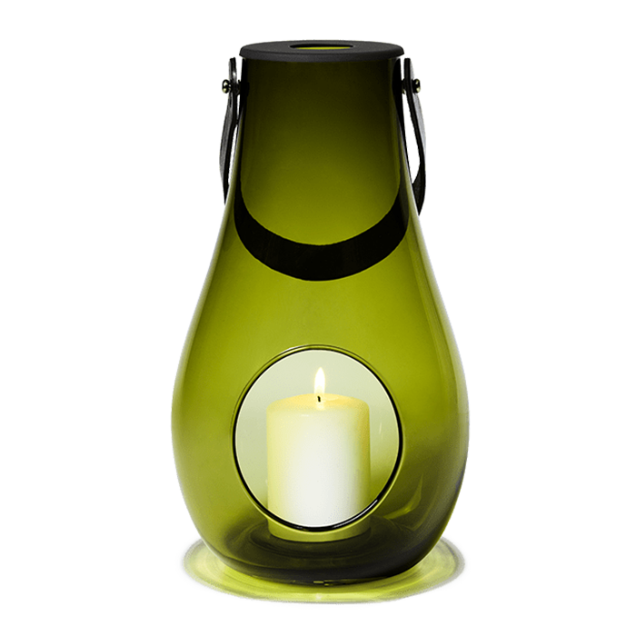 Holmegaard Design with Light - Lantern, Olive Green, H: 11.4