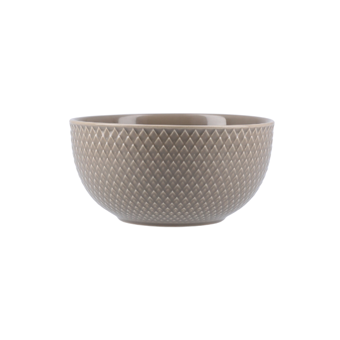 Lyngby Porcelæn Rhombe Earth Bowl - Clay, Ø: 5.1