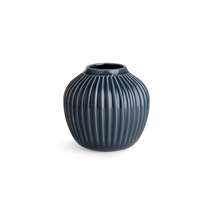 Kahler Hammershoi Vases - Anthracite Grey, H: 5.1