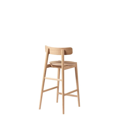 FDB Møbler J185 - Øst - Counter chair Oak Nature Lacquered Oak veneer Nature by Stine Lundgaard Weigelt