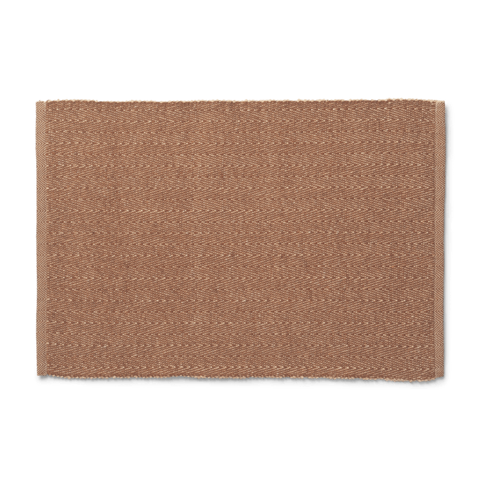 Lyngby Porcelæn Herringbone Place Mat - Brown, W: 16.9