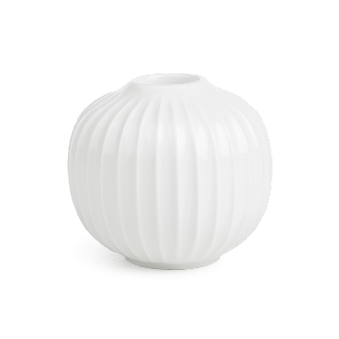 Kahler Hammershoi Candle and Tealight Holders - Candle Holder, Round/High, White, H: 2.2