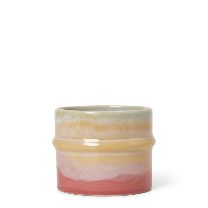 Kähler Poppery Vase - Mug, Pink/Mint/Yellow, V: 9.1 oz