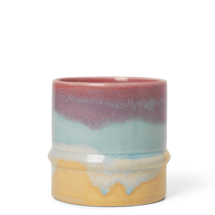 Kähler Poppery Vase - Mug, Pink/Mint/Yellow, V: 12.2 oz