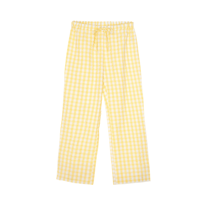 JUNA Bæk&Bølge Barbara Lounge Pants - Yellow/White, S/M