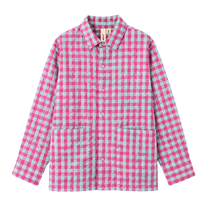 JUNA Bianca Lounge Shirt - Fuchsia/Mint, S/M