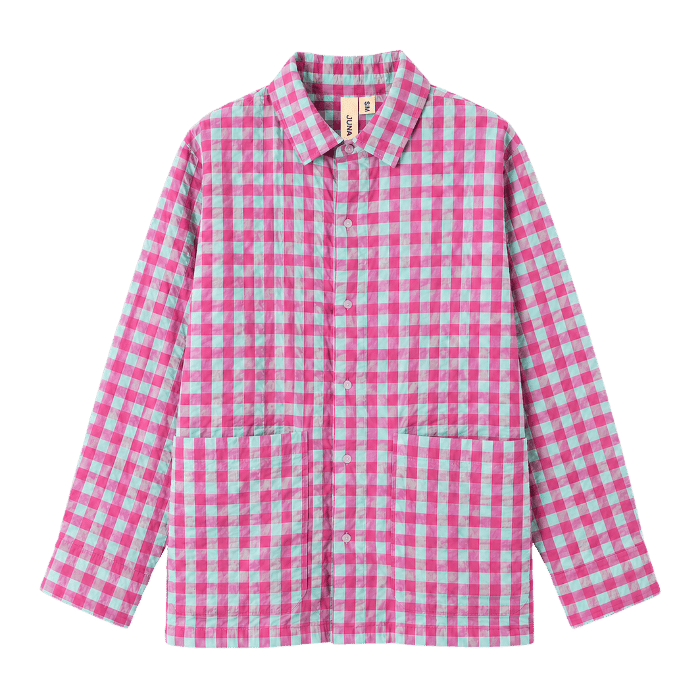 JUNA Bianca Lounge Shirt - Fuchsia/Mint, M/L
