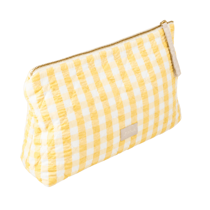 JUNA Bags - Karla Toiletry Bag, Yellow/White, W: 11.8