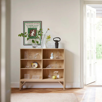 FDB Møbler A152 - Shelving unit Oak Nature Lacquered 44.7 x 48 x 10.2 in by Børge Mogensen
