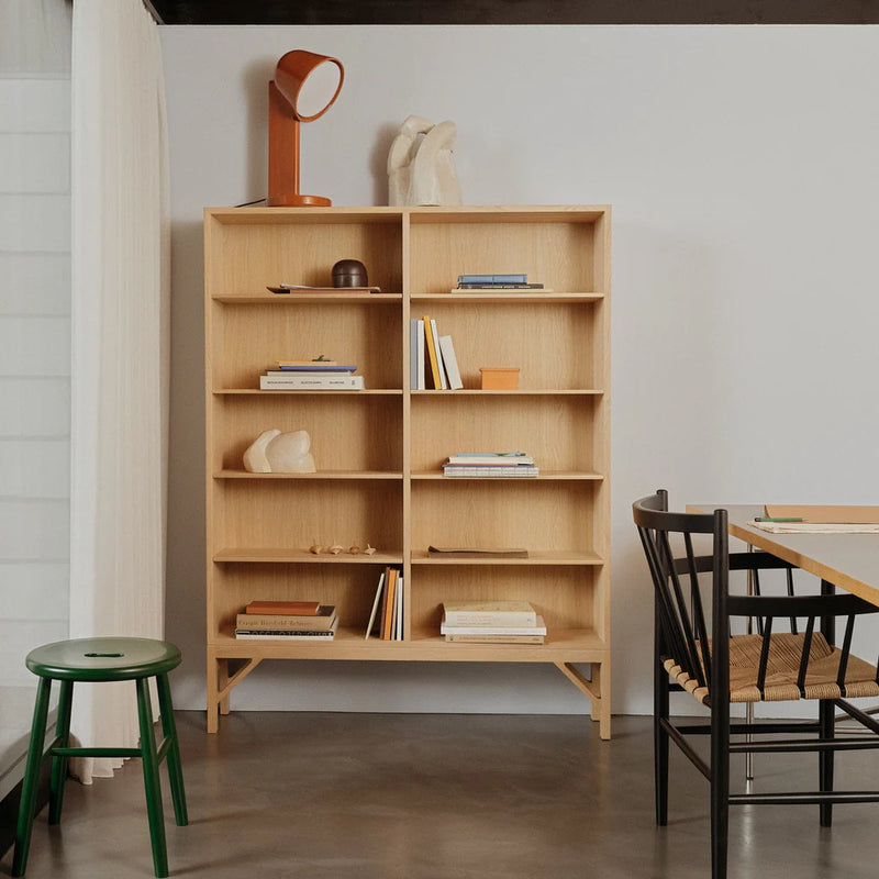 FDB Møbler A154 - Shelving unit Oak Nature Lacquered 63 x 48 x 10.2 in by Børge Mogensen