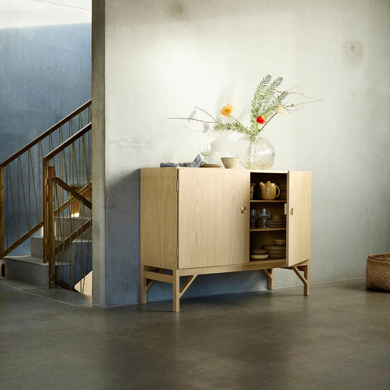 FDB Møbler A232 - Sideboard Oak Nature Lacquered 36.9 x 48 x 17.5 in by Børge Mogensen