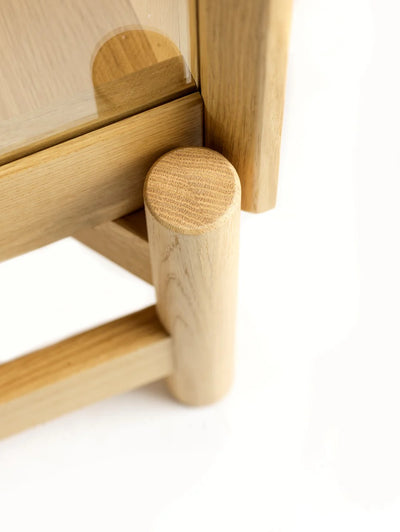 FDB Møbler A90 - Boderne Display Cabinet Oak Nature Lacquered 50 x 33.5 x 15.7 in by Rasmus Appel