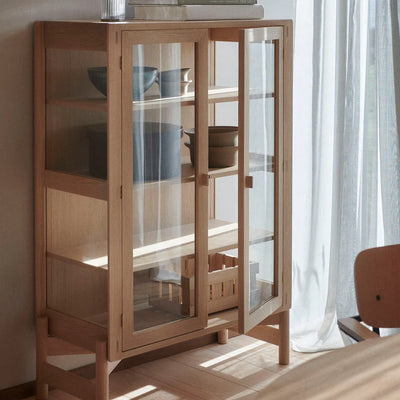 FDB Møbler A90 - Boderne Display Cabinet Oak Nature Lacquered 50 x 33.5 x 15.7 in by Rasmus Appel