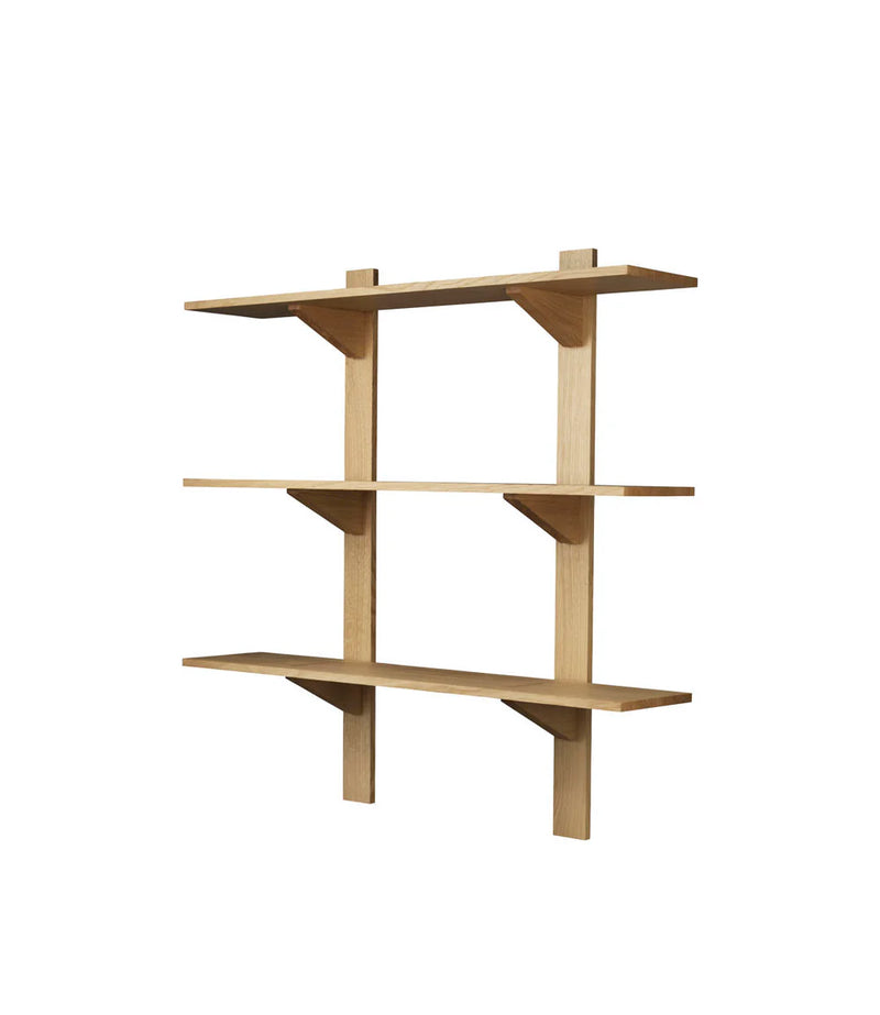 FDB Møbler B100 - Shelves Oak Solid Nature Oiled 39.4 x 39.4 in (wide) by Laura Bilde