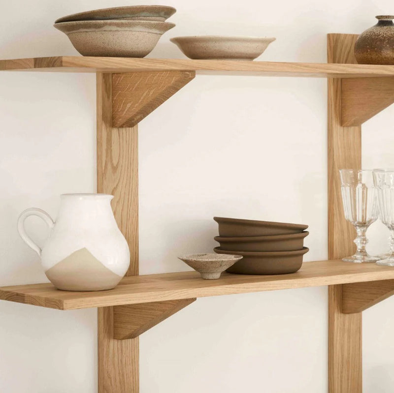 FDB Møbler B100 - Shelves Oak Solid Nature Oiled 39.4 x 39.4 in (wide) by Laura Bilde