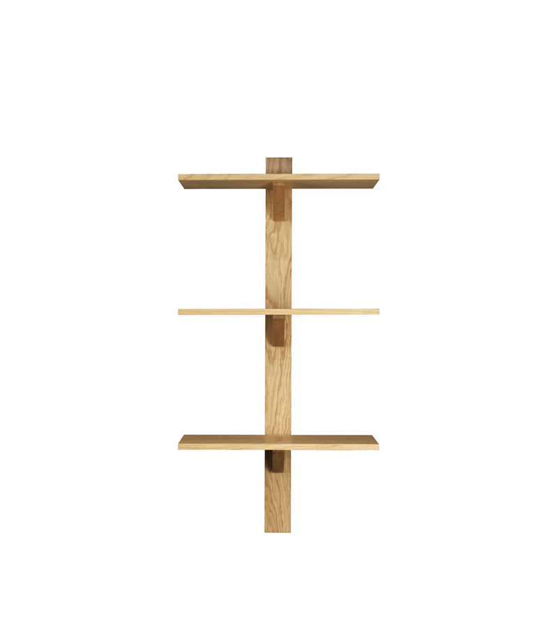 FDB Møbler B100 - Shelves Oak Solid Nature Oiled 39.4 x 19.7 in (narrow) by Laura Bilde