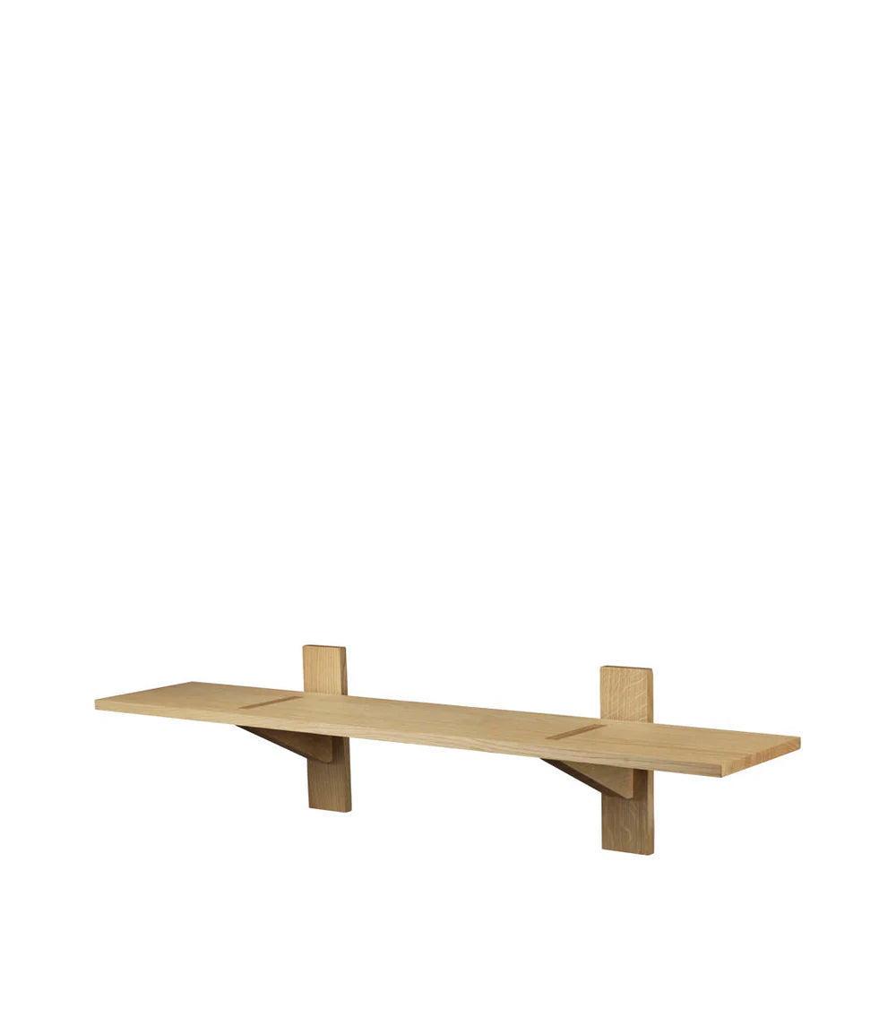 FDB Møbler B100 - Shelves Oak Solid Nature Oiled 9.4 x 39.4 in (wide) by Laura Bilde