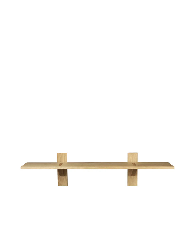 FDB Møbler B100 - Shelves Oak Solid Nature Oiled 9.4 x 39.4 in (wide) by Laura Bilde