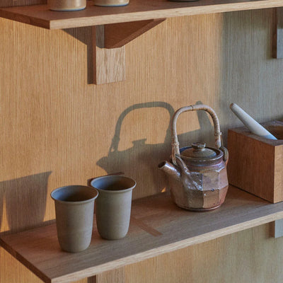 FDB Møbler B100 - Shelves Oak Solid Nature Oiled 9.4 x 39.4 in (wide) by Laura Bilde