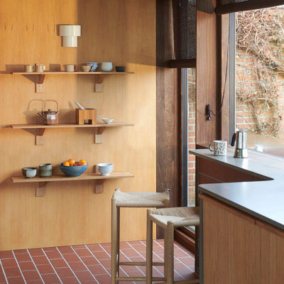 FDB Møbler B100 - Shelves Oak Solid Nature Oiled 9.4 x 39.4 in (wide) by Laura Bilde