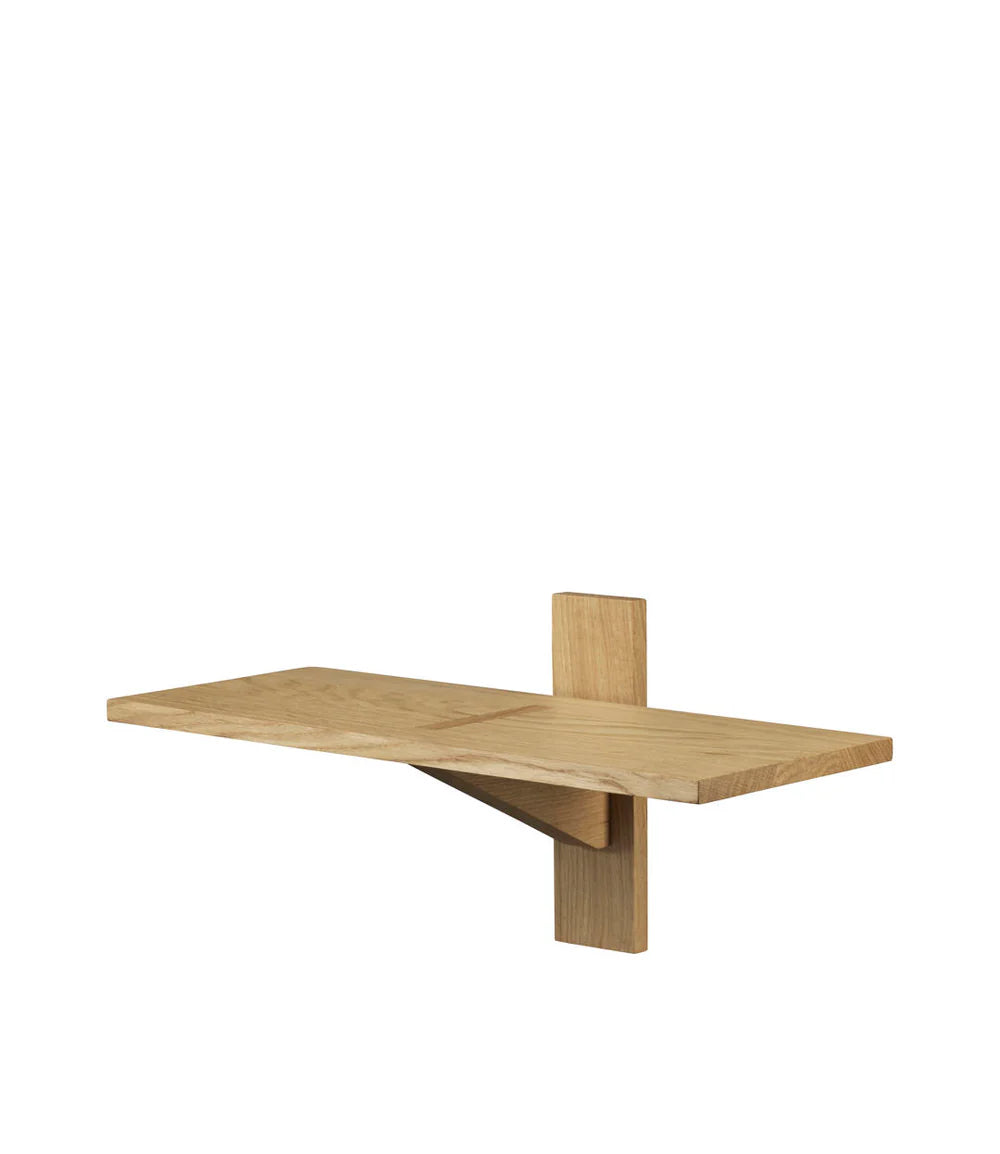 FDB Møbler B100 - Shelves Oak Solid Nature Oiled 9.4 x 19.7 in (narrow) by Laura Bilde