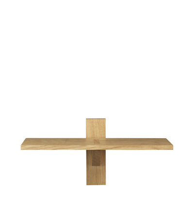 FDB Møbler B100 - Shelves Oak Solid Nature Oiled 9.4 x 19.7 in (narrow) by Laura Bilde