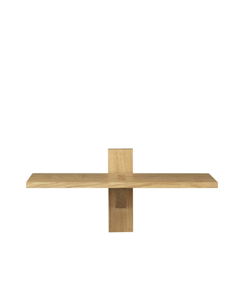 FDB Møbler B100 - Shelves Oak Solid Nature Oiled 9.4 x 19.7 in (narrow) by Laura Bilde