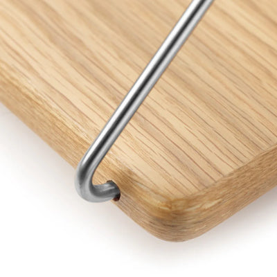 FDB Møbler B145 - Shelf w/Brackets 7.9 x 35.4 in Oak Veneer Nature Lacquered Brushed Stainless by Ejvind A. Johansson