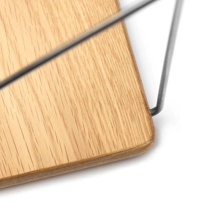 FDB Møbler B145 - Shelf w/Brackets 7.9 x 35.4 in Oak Veneer Nature Lacquered Brushed Stainless by Ejvind A. Johansson