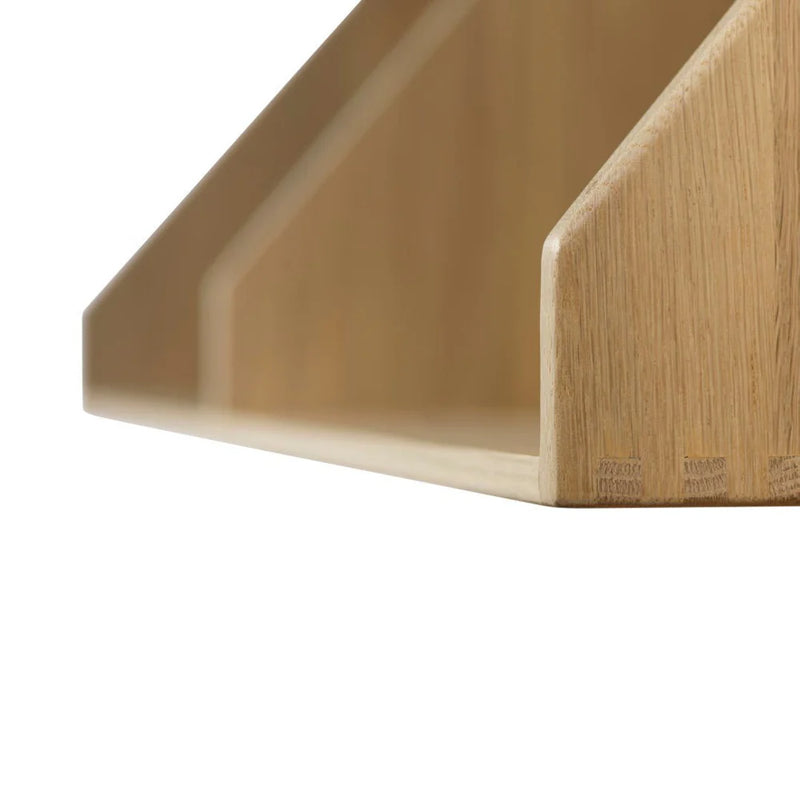 FDB Møbler B5 - Shelf - Nordic Swan Ecolabel 31.5 x 8.3 in Oak Solid Nature Lacquered by Børge Mogensen