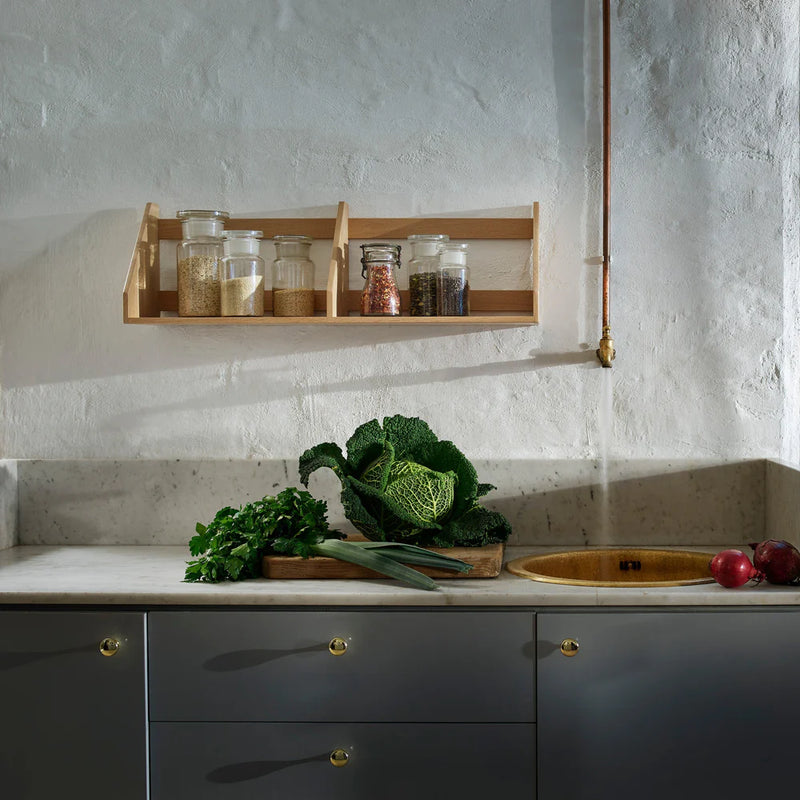 FDB Møbler B5 - Shelf - Nordic Swan Ecolabel 31.5 x 8.3 in Oak Solid Nature Lacquered by Børge Mogensen